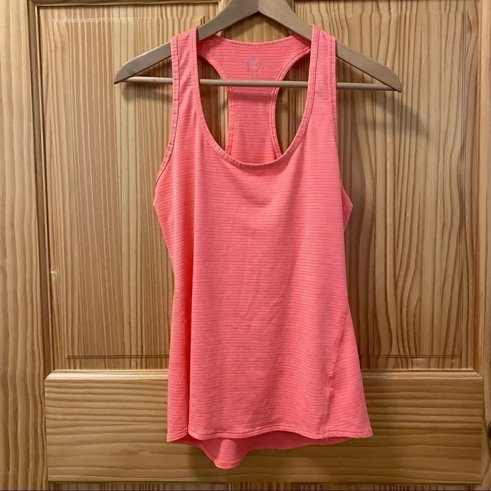 Athleta salmon pink blue tanks sleeveless shirts S